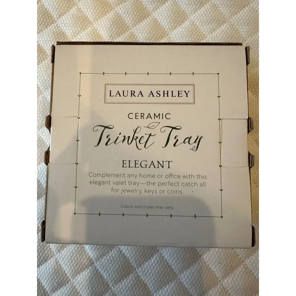 Laura Ashley Floral Notebook Pen Set & Shine Bright Ceramic Trinket Tray Bundle
